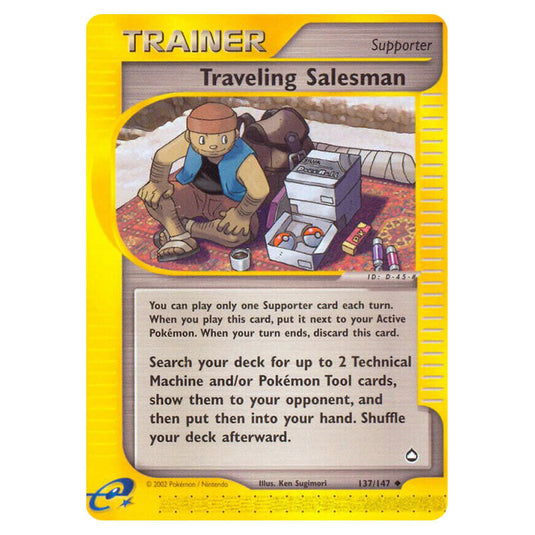 Traveling Salesman 137 card from the Pokemon set Aquapolis