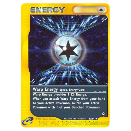 Warp Energy 147 card from the Pokemon set Aquapolis