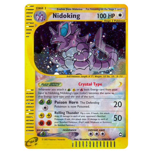 Nidoking 150 card from the Pokemon set Aquapolis