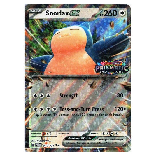 Pokemon - Scarlet & Violet - Prismatic Evolutions - Snorlax ex - 076/131 (Stamped)