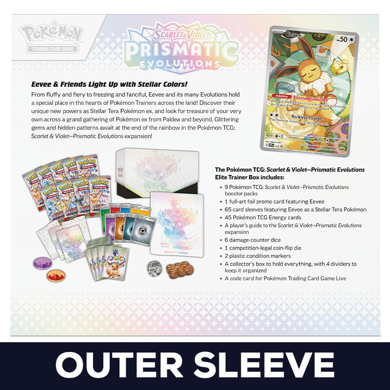 Pokemon - Scarlet & Violet - Prismatic Evolutions - Outer Sleeve Pokemon - Scarlet & Violet - Prismatic Evolutions - Outer Sleeve