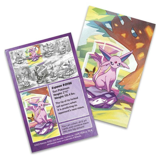 Pokemon - Scarlet & Violet - Prismatic Evolutions - Mini Tin - Espeon- Art Card