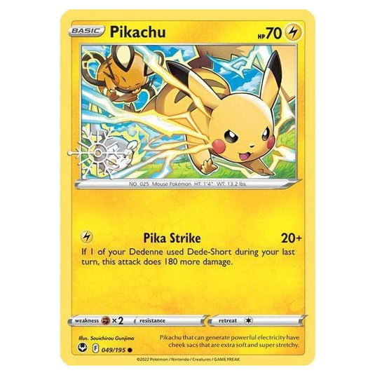Pokemon - Sword & Shield - Silver Tempest - Pikachu - 049/195 (Holiday Calendar Stamped)