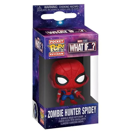 Pocket POP! Keychain - What If - Zombie Hunter Spidey - Keyring