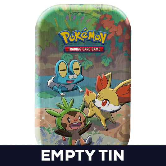 Pokemon - Celebrations - Mini Tins - Froakie, Fennekin and Chespin - Empty Mini Tin