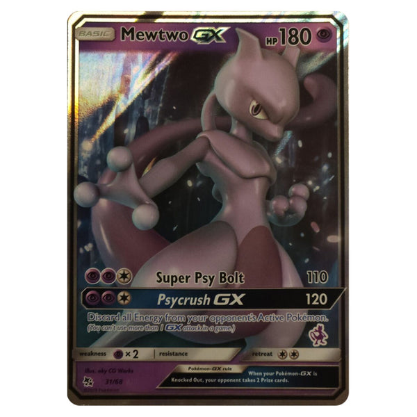 whats the rarest card in pokemon tcgp Mewtwo GX - 31/68 - Ultra Rare Hidden Fates - Pokemon Card main image 1