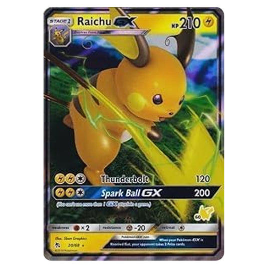 Pokemon - Hidden Fates - Raichu GX 20/68 (Battle Academy Stamp)