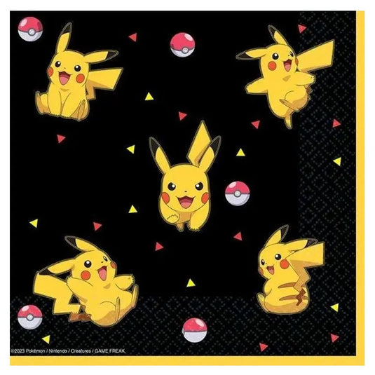 Pokemon - Pikachu - 33cm Lunch Napkins (Pack of 16)