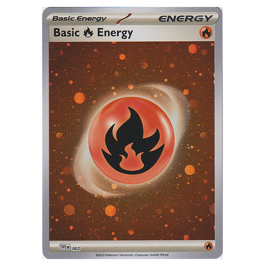 Pokemon - Scarlet & Violet - 151 - Fire Energy SVE 002 (Cosmo Holo)