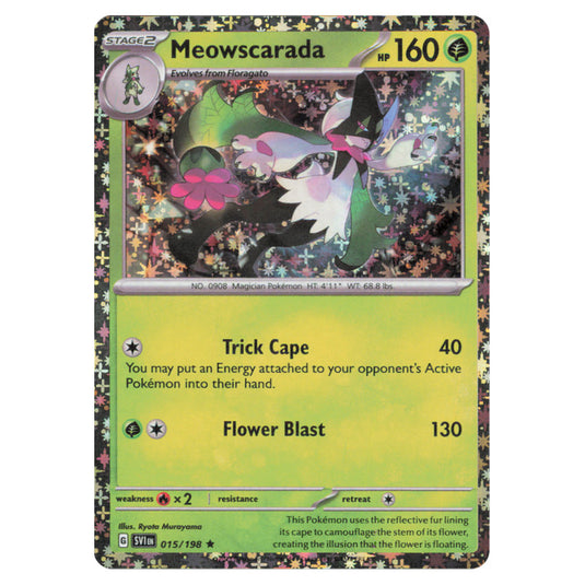 Pokemon - Scarlet & Violet - Meowscarada 015/198 (Sparkle Holo)