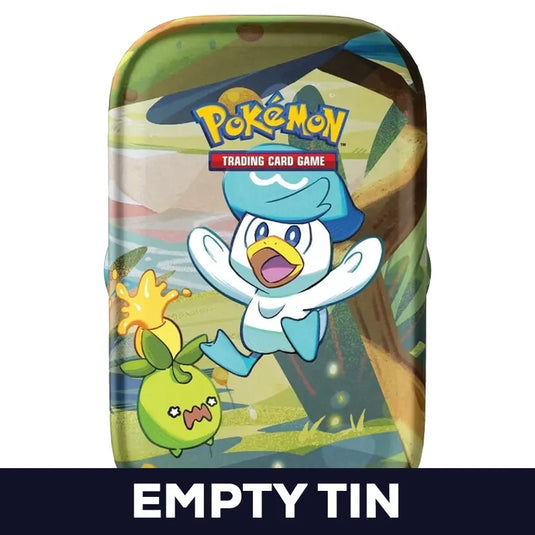 Pokemon - Scarlet & Violet - Paldea Friends -  Mini Tin - Quaxly & Smoliv - Empty Mini Tin