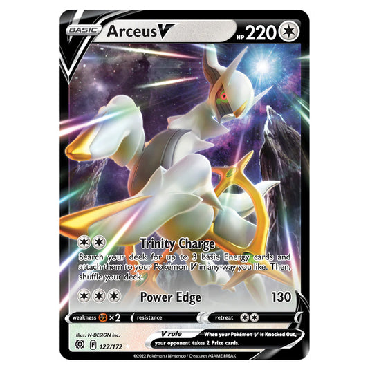 Pokemon - Sword & Shield - Brilliant Stars - Arceus V 122/172 (Metal Card)