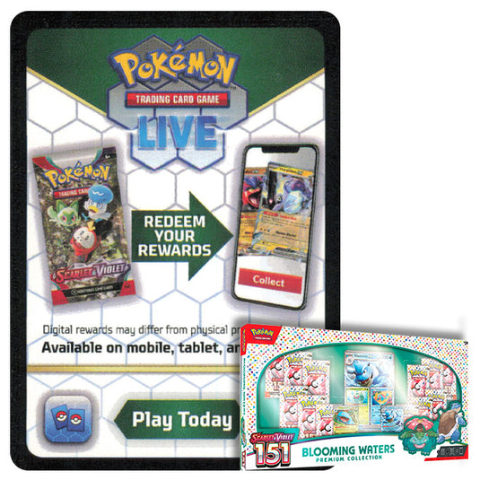 Pokemon - 151 - Blooming Waters Premium Collection - Online Code Card Pokemon - 151 - Blooming Waters Premium Collection - Online Code Card