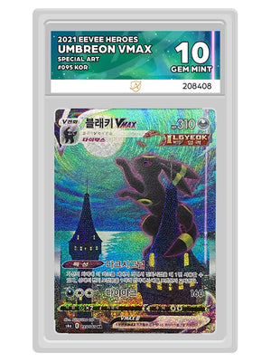 Pokemon - Sword & Shield - Eevee Heroes - Umbreon VMAX - 095/065 (Ace Label 10 Korean Graded Slab)