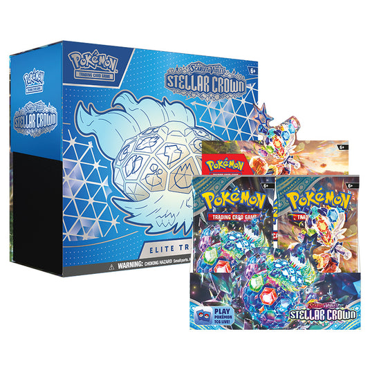 Pokemon - Scarlet & Violet - Stellar Crown - Booster Box & Elite Trainer Box Bundle