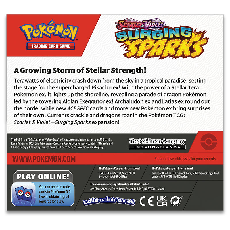 Pokemon - Scarlet & Violet - Surging Sparks - Booster Box (36 Boosters Pokemon - Scarlet & Violet - Surging Sparks - Booster Box (36 Boosters