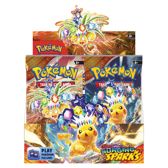 Pokemon Scarlet and Violet Surging Sparks Booster Box 36 Boosters front