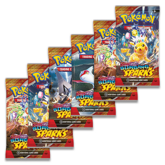 Pokemon Scarlet and Violet Surging Sparks Booster Bundle booster packs