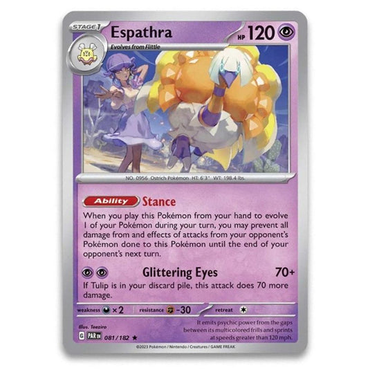 This is the promo card featured in the Pokemon 2 Pack Blister Espathra