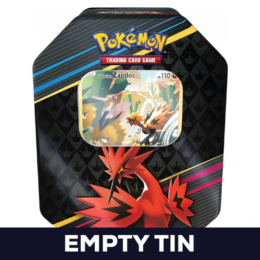 Pokemon - Crown Zenith - Galarian Zapdos Tin - Empty Tin