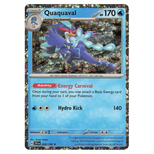 Pokmon Quaquaval 054/198 Scarlet & Violet Build & Battle Card - Near Mint Rare Pokemon Booster Pack Pokmon Quaquaval 054/198 Scarlet & Violet Build & Battle Card - Near Mint Rare Pokemon Booster Pack