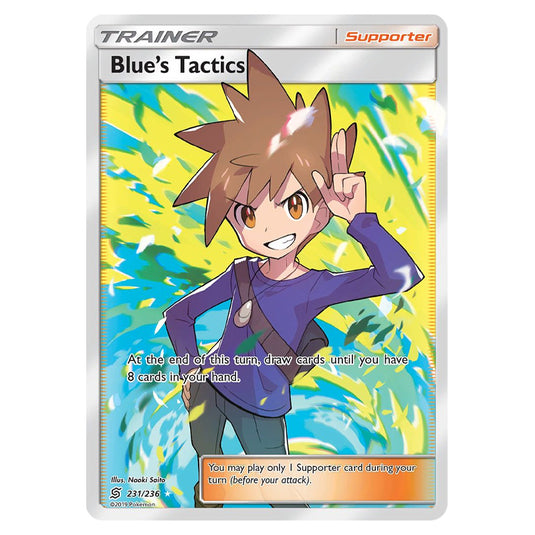 Pokemon - Sun & Moon - Unified Minds - Blue's Tactics (Full Art) - 231/236
