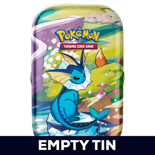 Pokemon - Scarlet & Violet - Prismatic Evolutions - Mini Tin - Vaporeon- Empty