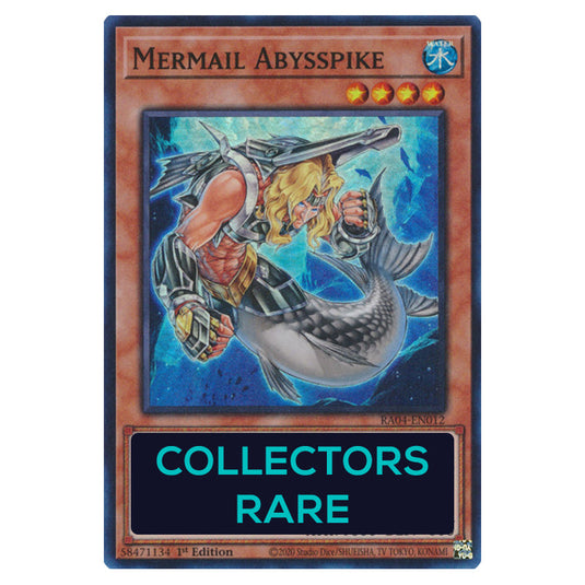 Mermail Abysspike RA04-EN012-CR card from the Yu-Gi-Oh! set Quarter Century Stampede