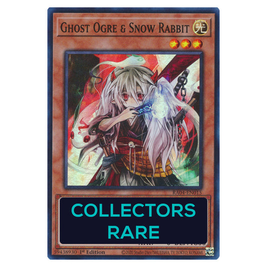 Ghost Ogre & Snow Rabbit RA04-EN015-CR card from the Yu-Gi-Oh! set Quarter Century Stampede