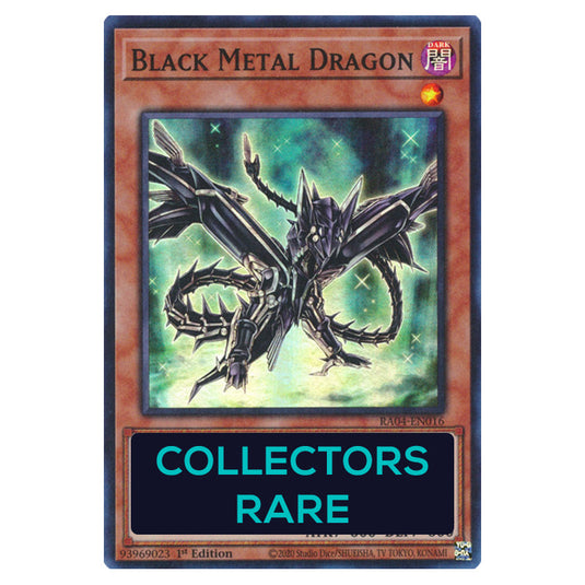 Black Metal Dragon RA04-EN016-CR card from the Yu-Gi-Oh! set Quarter Century Stampede