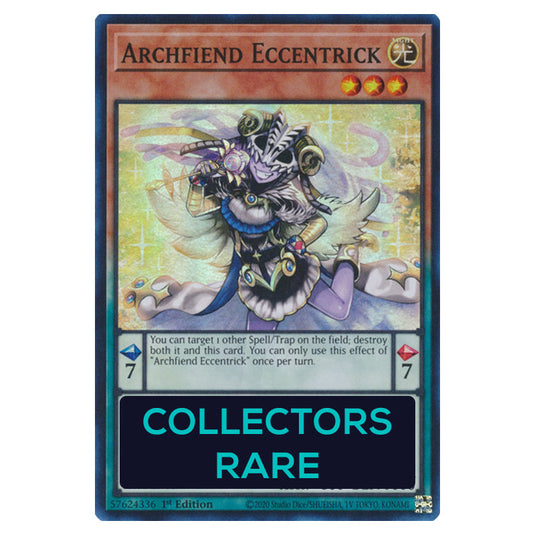 Archfiend Eccentrick RA04-EN017-CR card from the Yu-Gi-Oh! set Quarter Century Stampede