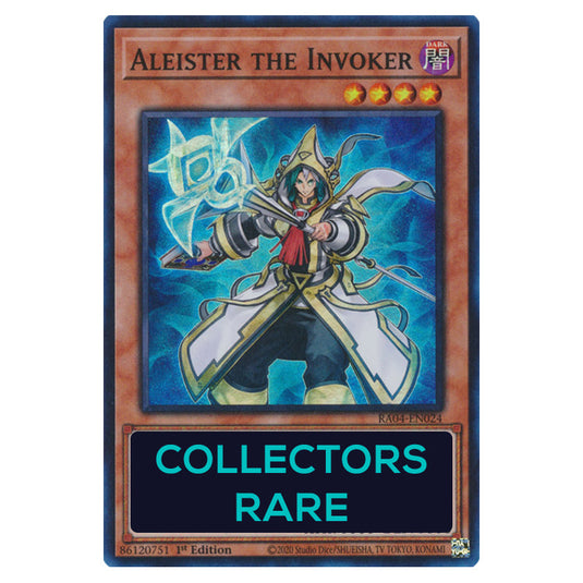 Aleister the Invoker (Alternate Artwork) RA04-EN024-CR card from the Yu-Gi-Oh! set Quarter Century Stampede