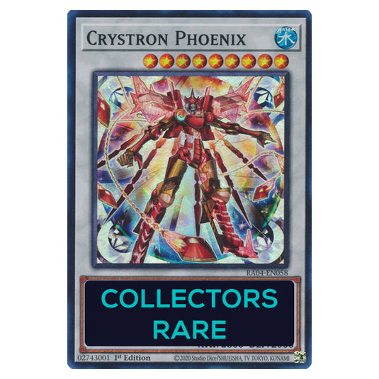 Crystron Phoenix RA04-EN058-CR card from the Yu-Gi-Oh! set Quarter Century Stampede