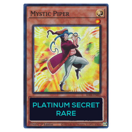 Mystic Piper RA04-EN005-PSR card from the Yu-Gi-Oh! set Quarter Century Stampede