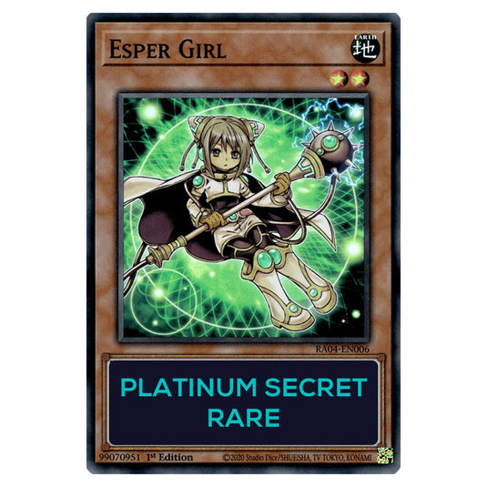 Esper Girl RA04-EN006-PSR card from the Yu-Gi-Oh! set Quarter Century Stampede