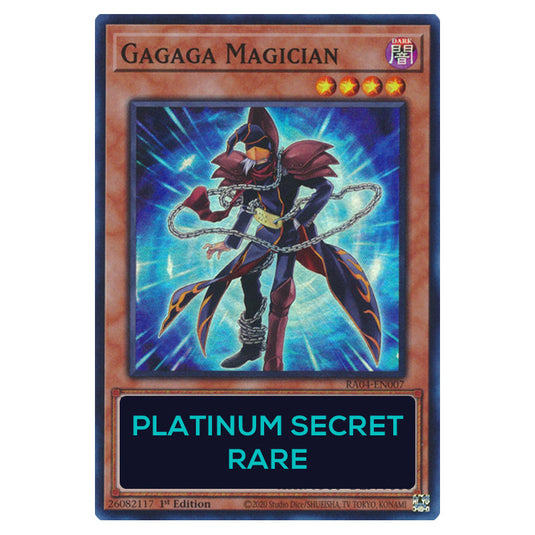Gagaga Magician RA04-EN007-PSR card from the Yu-Gi-Oh! set Quarter Century Stampede