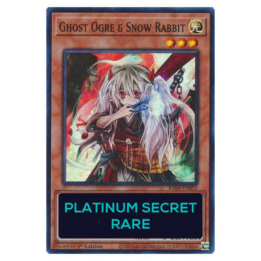 Ghost Ogre & Snow Rabbit RA04-EN015-PSR card from the Yu-Gi-Oh! set Quarter Century Stampede