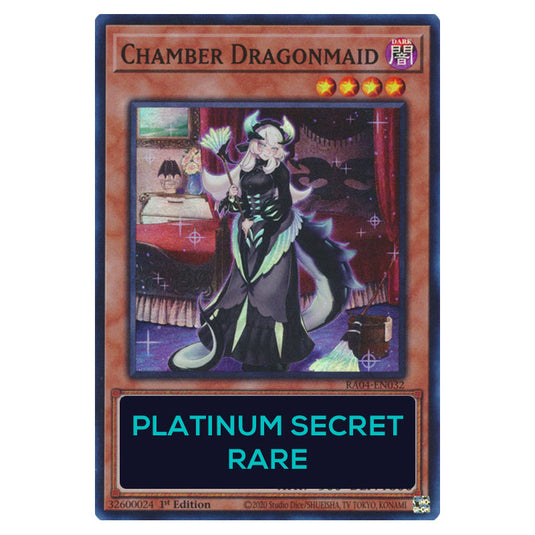 Chamber Dragonmaid RA04-EN032-PSR card from the Yu-Gi-Oh! set Quarter Century Stampede