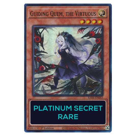 Guiding Quem, the Virtuous RA04-EN043-PSR card from the Yu-Gi-Oh! set Quarter Century Stampede