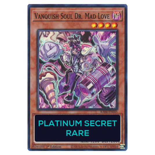 Vanquish Soul Dr. Mad Love RA04-EN045-PSR card from the Yu-Gi-Oh! set Quarter Century Stampede