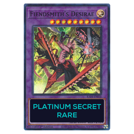 Fiendsmith's Desirae RA04-EN056-PSR card from the Yu-Gi-Oh! set Quarter Century Stampede