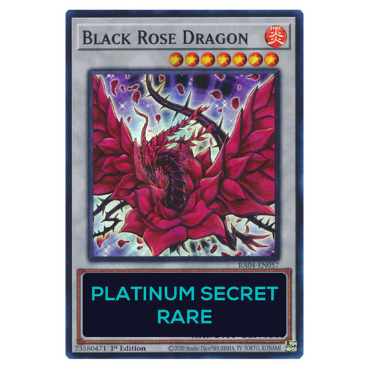 Black Rose Dragon RA04-EN057-PSR card from the Yu-Gi-Oh! set Quarter Century Stampede