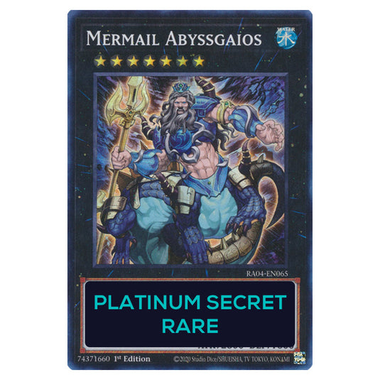 Mermail Abyssgaios RA04-EN065-PSR card from the Yu-Gi-Oh! set Quarter Century Stampede