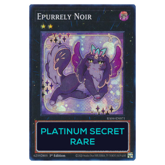 Epurrely Noir RA04-EN071-PSR card from the Yu-Gi-Oh! set Quarter Century Stampede