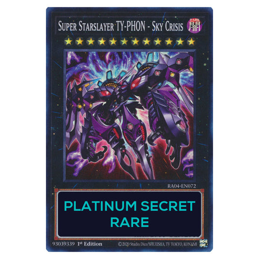 Super Starslayer TY-PHON - Sky Crisis RA04-EN072-PSR card from the Yu-Gi-Oh! set Quarter Century Stampede