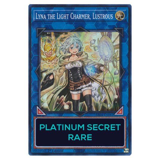 Lyna the Light Charmer, Lustrous RA04-EN081-PSR card from the Yu-Gi-Oh! set Quarter Century Stampede