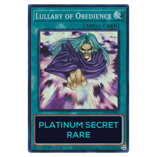 Lullaby of Obedience RA04-EN085-PSR card from the Yu-Gi-Oh! set Quarter Century Stampede