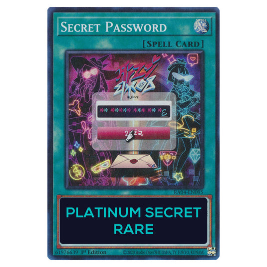 Secret Password RA04-EN095-PSR card from the Yu-Gi-Oh! set Quarter Century Stampede