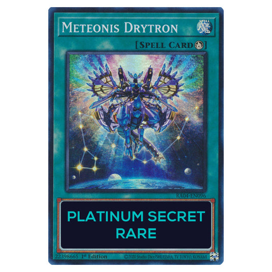 Meteonis Drytron RA04-EN096-PSR card from the Yu-Gi-Oh! set Quarter Century Stampede
