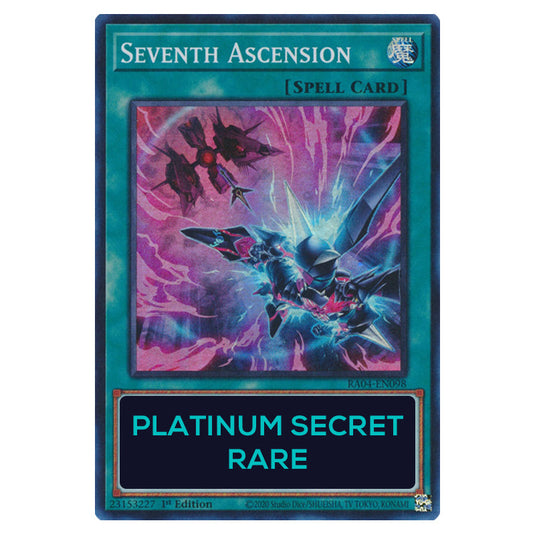 Seventh Ascension RA04-EN098-PSR card from the Yu-Gi-Oh! set Quarter Century Stampede